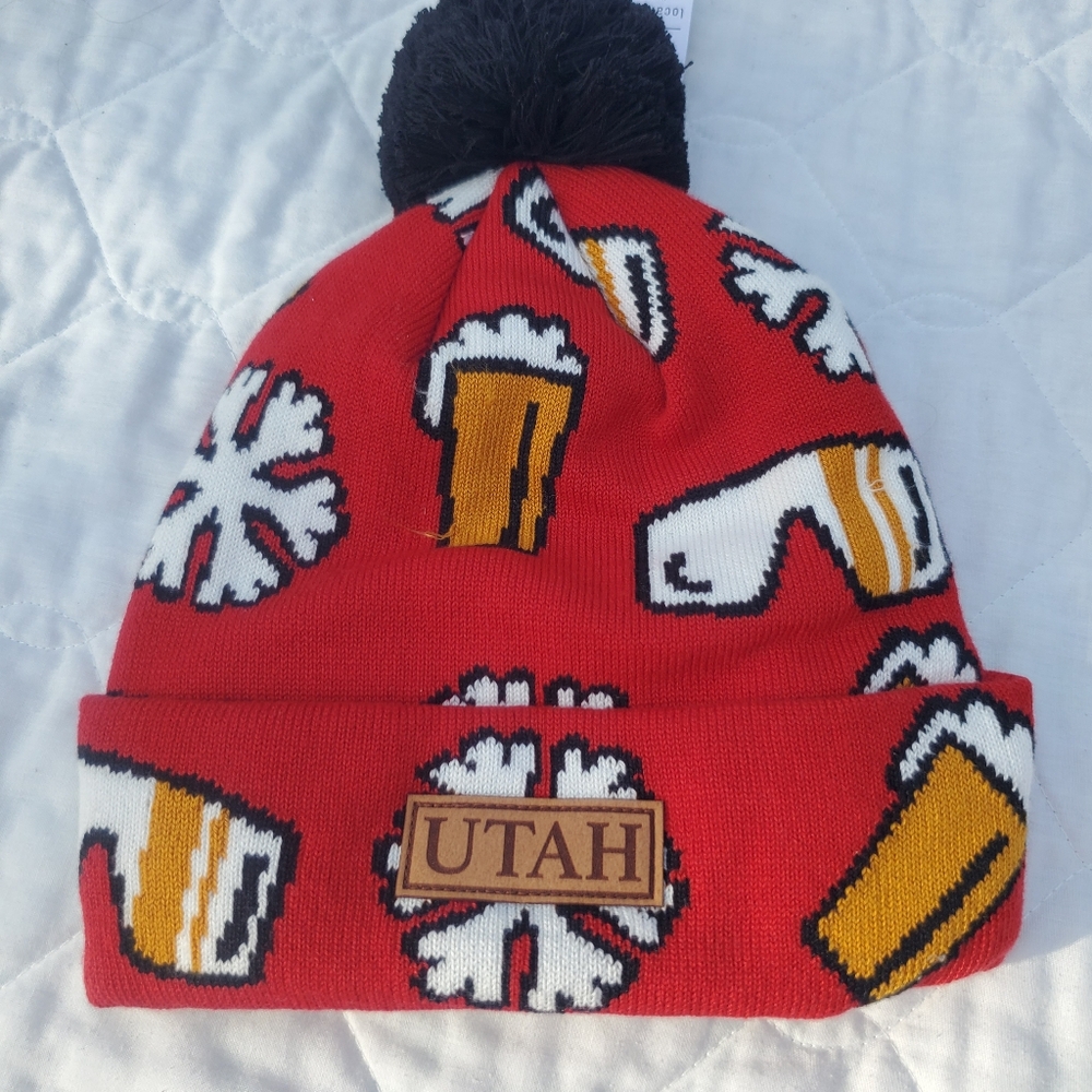 Utah Beer and Snow Winter Beanie